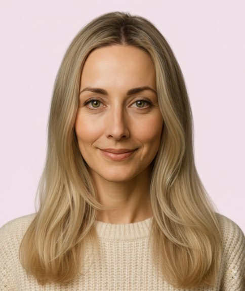 Glad lang haar met onzichtbare lagen