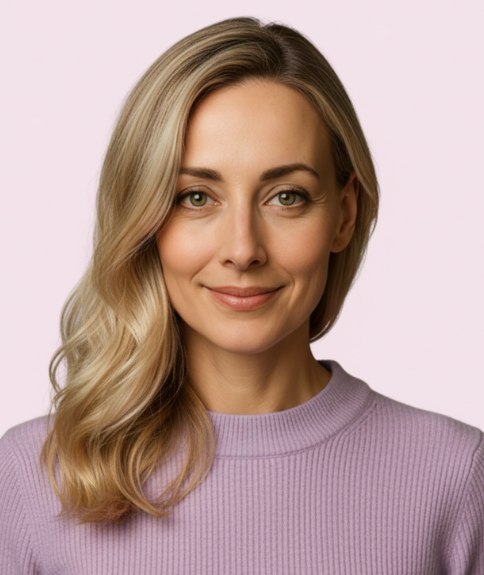 Lang zijwaarts kapsel met golvende lagen