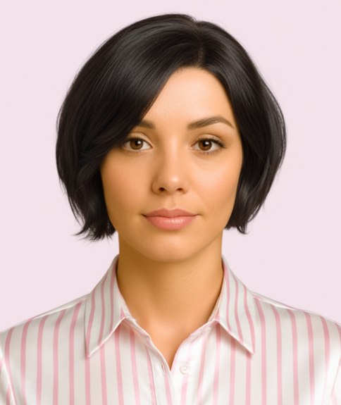 Bob tot aan de kaaklijn en met laagjes voor volume