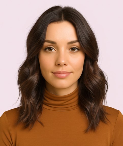 Lang kapsel met golven en voorbij de schouder