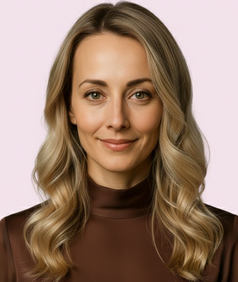 Lang blond kapsel met prachtige golven