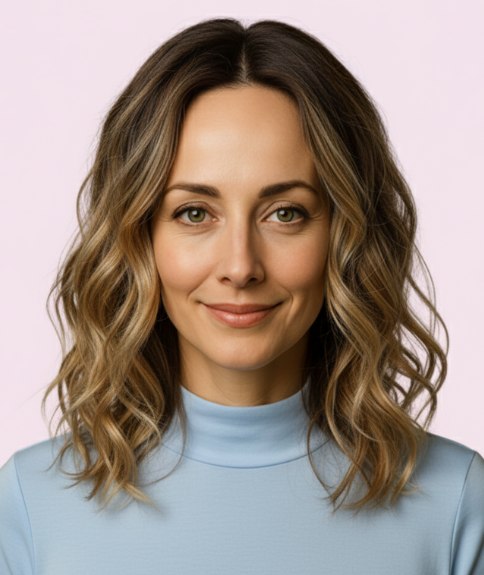 Lang kapsel met golven en een net uit bed look