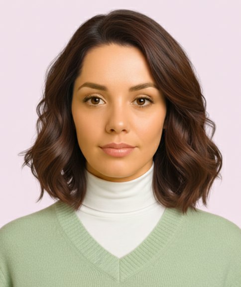 Golvend halflang kapsel met prachtige beweging