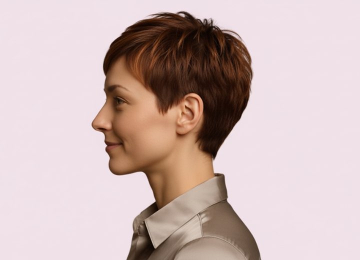 Pixie coupe met veel textuur
