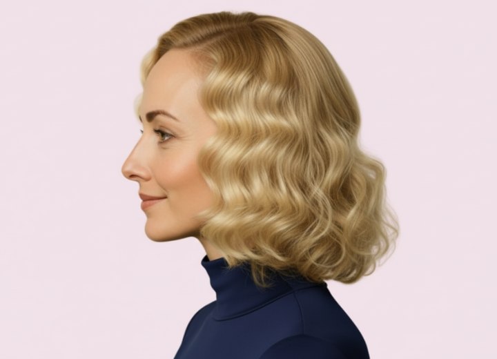 Retro look met vingergolven – Zijaanzicht