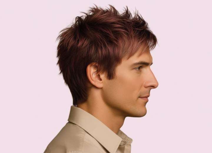 Herenhaar met highlights – Zijaanzicht