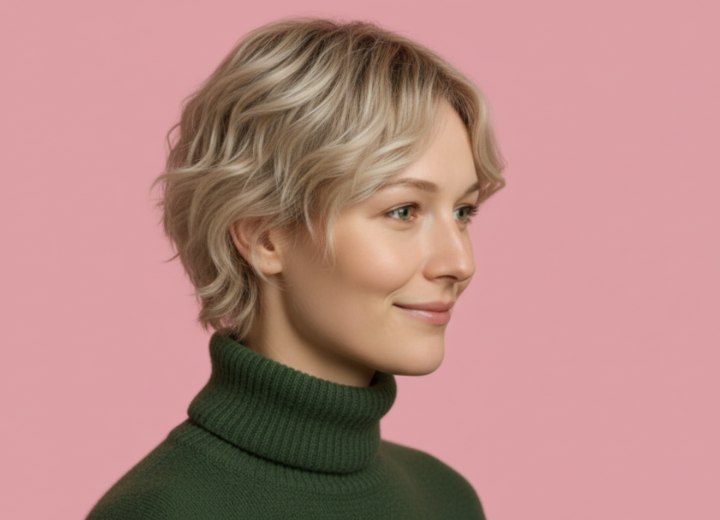 Wash-and-go kapsel voor kort haar – Zijaanzicht