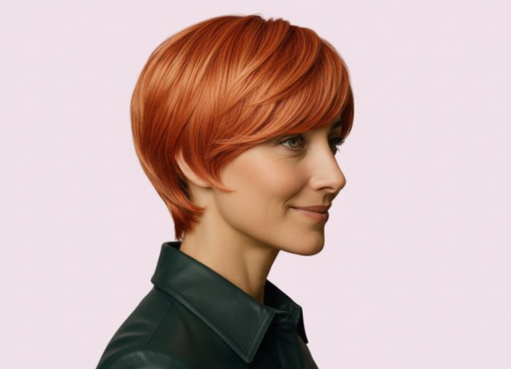 Kort kapsel met vintage inspiratie – zijaanzicht