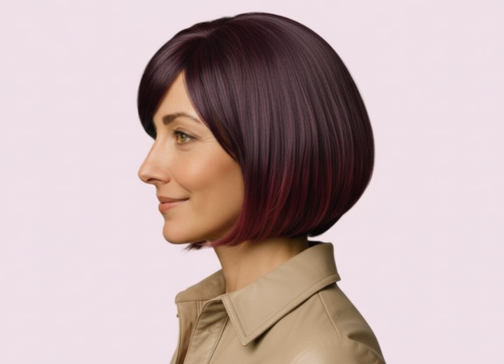 Klassieke korte bob met een moderne twist – zijaanzicht