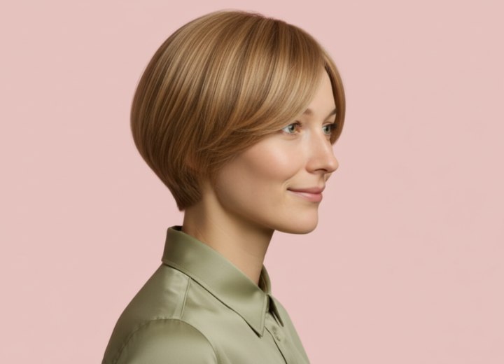 Korte bob die het haar voller doet lijken – zijaanzicht