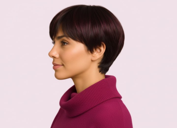 Bowl cut kapsel – zijaanzicht