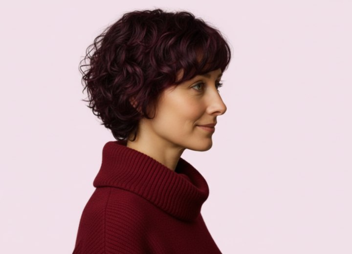 Haar met chocoladebruine kleuring