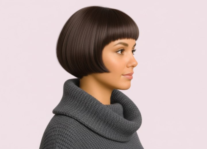 Korte bob met jaren 1920 invloeden – zijaanzicht