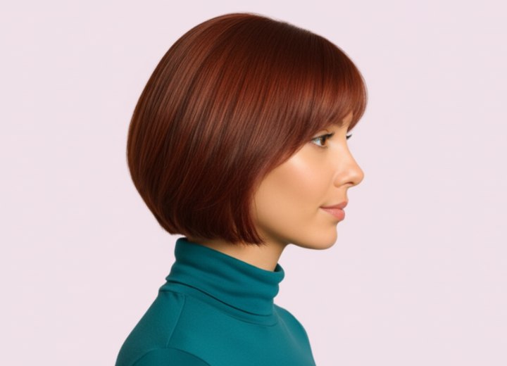 Bob tussen kin en schouders – zijaanzicht