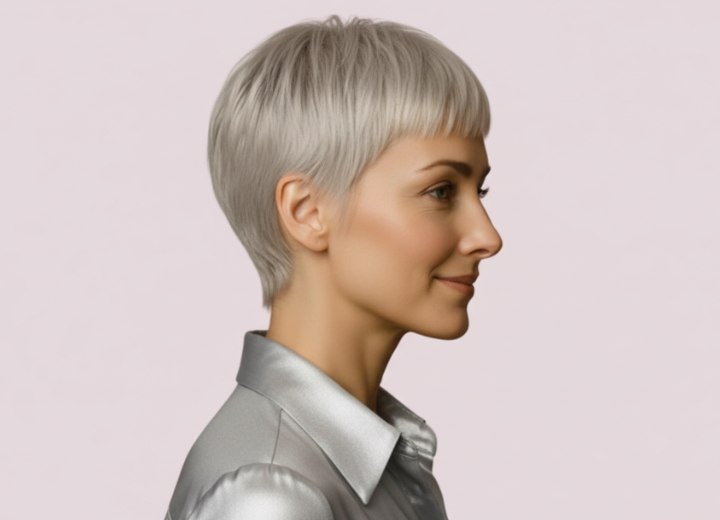 Kort haar met een natuurlijke glans