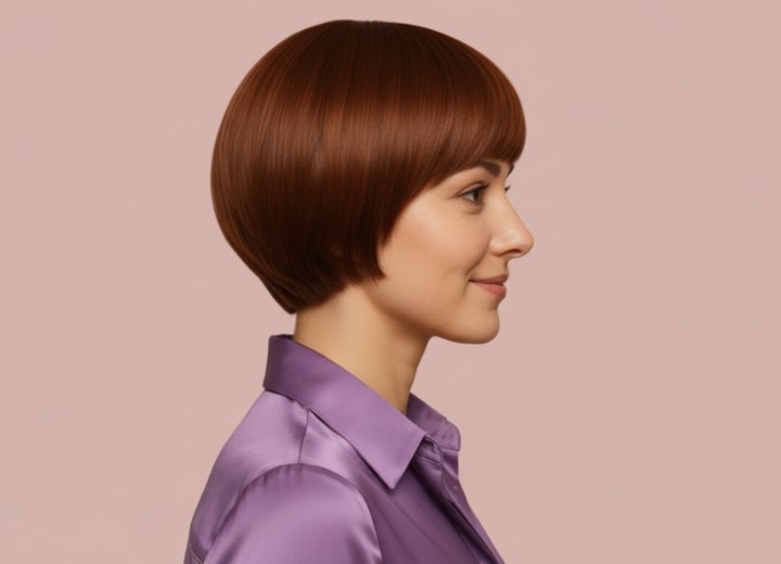 Korte coupe met een strakke kniplijn - Zijaanzicht