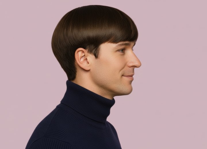 Kort herenkapsel - Zijaanzicht