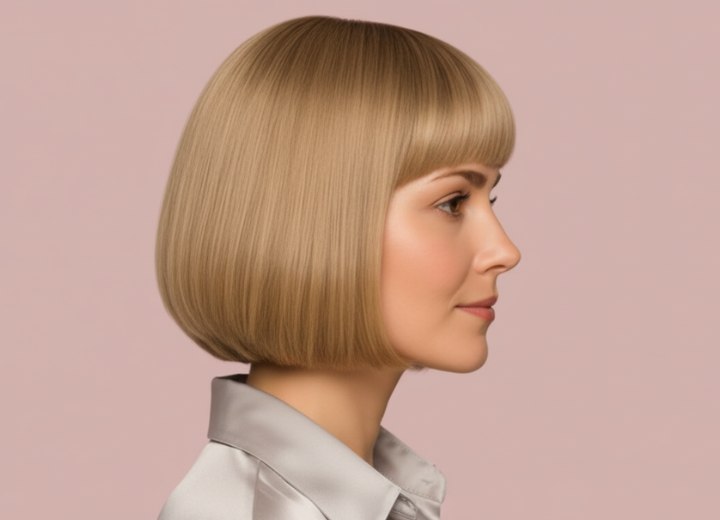 Blonde bob op kinhoogte - Zijaanzicht