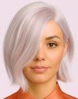 Asymmetrische platinablonde bob