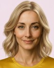 Halflange snit voor blond haar