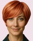 Korte snit voor rood haar