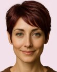 Kort kapsel voor een brunette