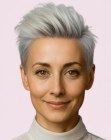 Korte snit voor grijs haar