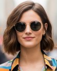 Brunette lange golvende bob