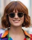 Halflange bob met volume