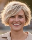 Blonde textuur-bob voor de zomer