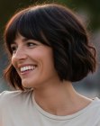 Korte brunette bob