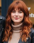 Lang rood golvend haar