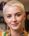 Blonde buzzcut