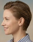 Korte coupe met een wetlook styling voor vrouwen