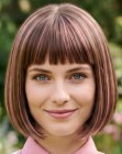 Bruin haar met roze highlights