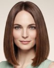 Lange bob voor bruin haar