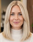 Lang blond haar