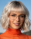 Golvende blonde bob
