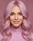 Lang roze haar