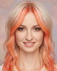 Modieus oranje haar