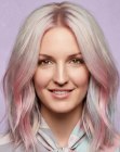 Haar met pastelkleuren