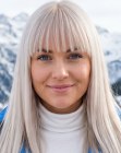 Lang platinablond haar