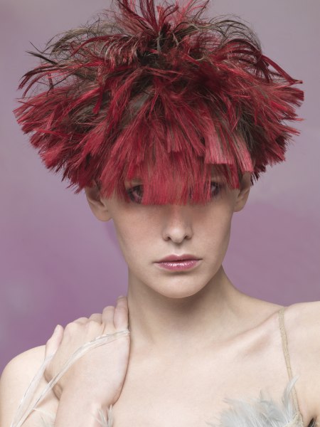 Combinatie van bruin en rood haar