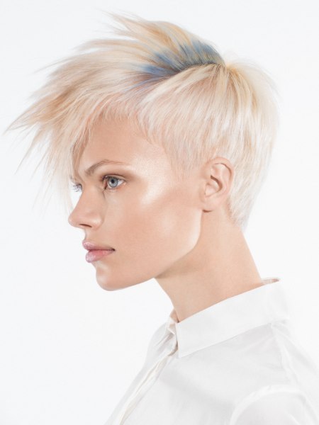 Blond pixie kapsel