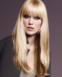 lang blond haar