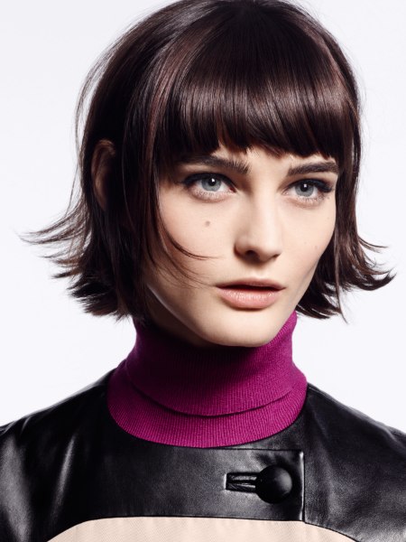 Korte bob met het haar naar buiten geföhnd