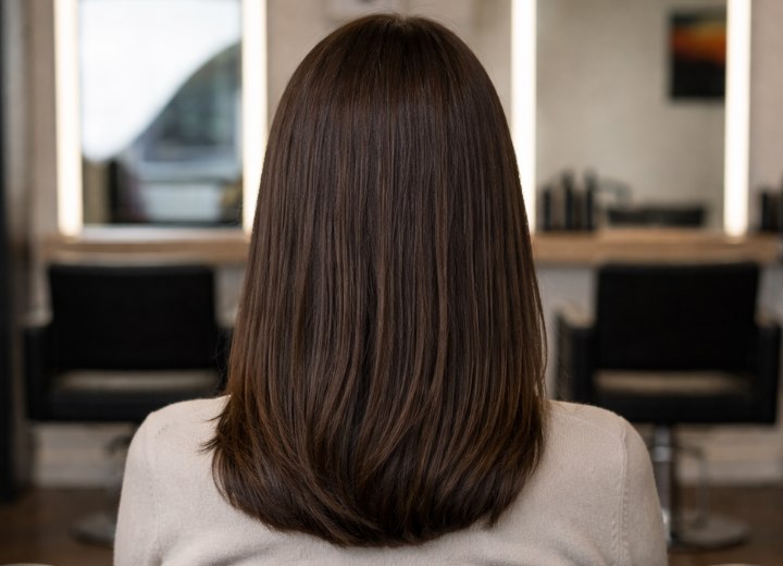 Kapsel voorbij de schouders voor 50-plus vrouwen