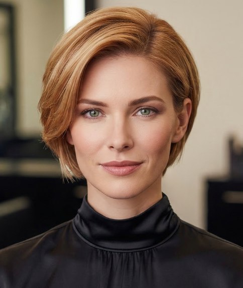 Korte bob met een natuurlijke uitstraling