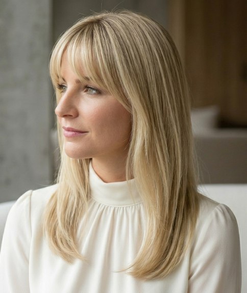 Lang en zacht blond haar