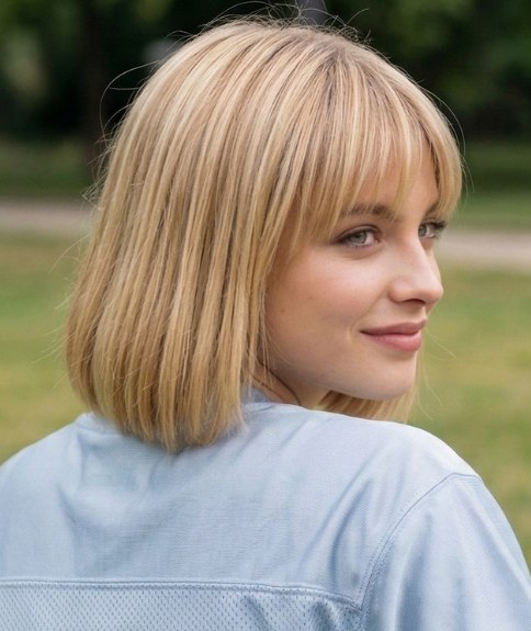 Bobkapsel met een lengte tussen kin en schouders